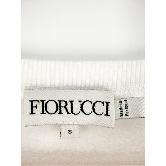 Fiorucci Graphic Print Crew Neck Crop Top Size: S in White - Picture 5 of 12